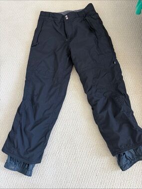 Kids Black Cargo Snow Pants - Durable Winter Outerwear